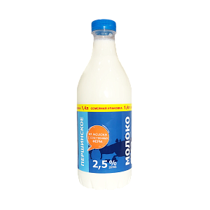 Молоко пастеризованное 2,5% 1.4 л